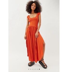 Urban Outfitters Vibrant Orange Maxi Dress